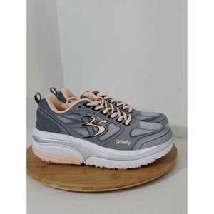 gdefy Women's Ion Gray & Peach Athletic Sneakers Size 8.5 NWT